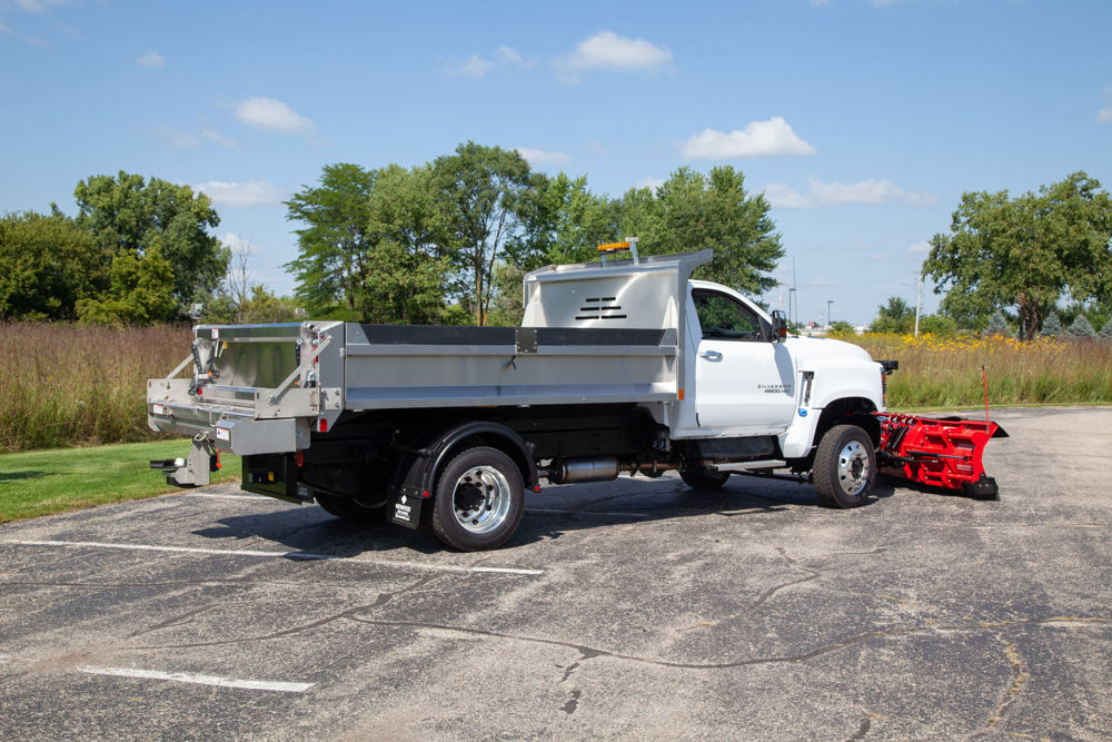 monroe dump truck with plow blade